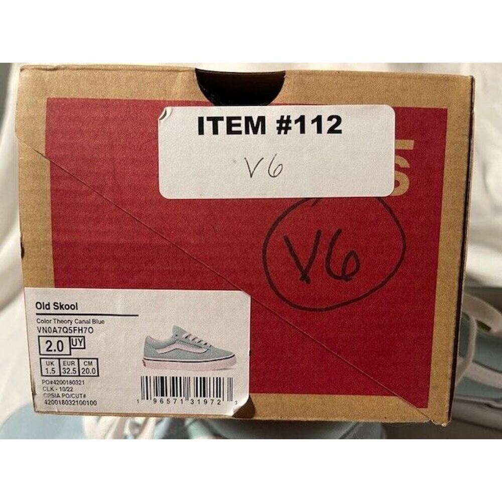 VANS Youth Skater Shoes Sneakers Youth Kids 2 Old Skool Skateboard Athletic NEW - Picture 9 of 11